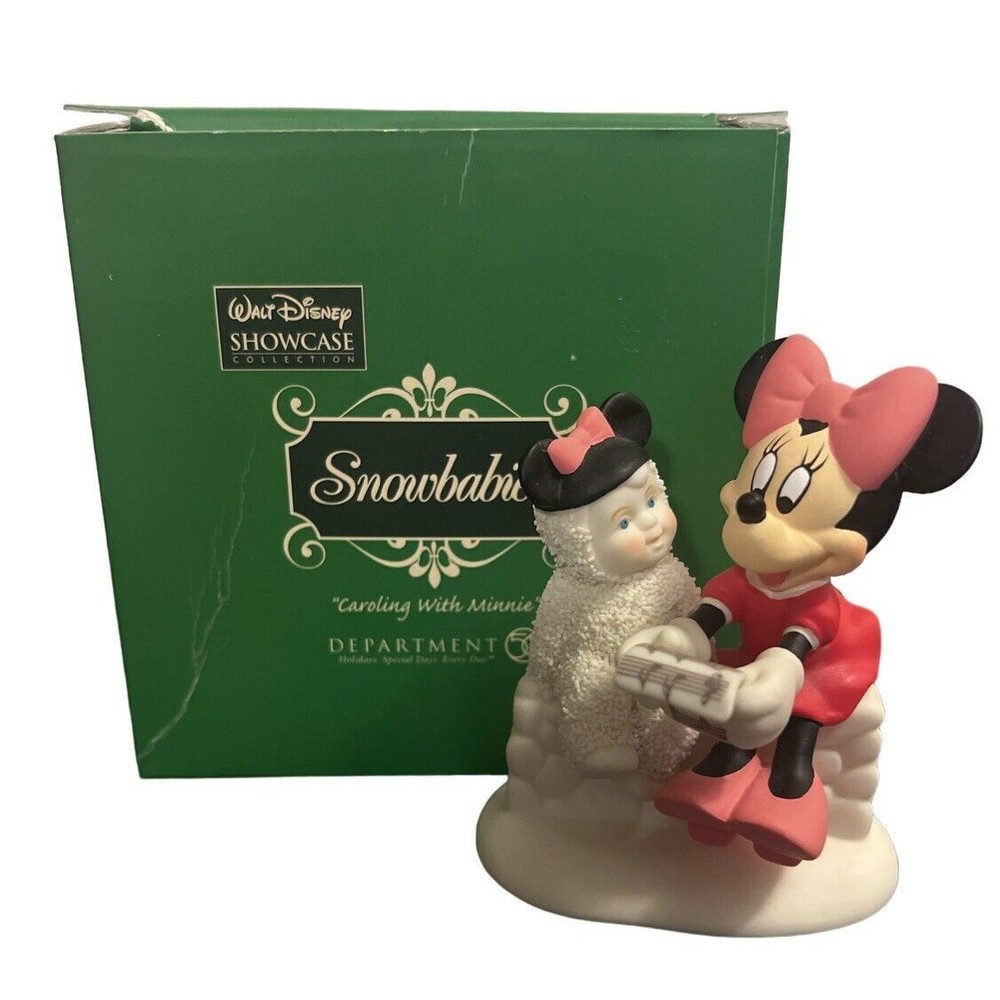 2006 DEPARTMENT 56 Snowbabies Disney Caroling With Minnie Figurine 56.06493